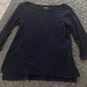 Chico's Navy Blue 3/4 Sleeve Top